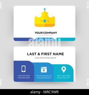 royal, business card design template, Visiting for your company, Modern Creative and Clean identity Card Vector Stock Vector