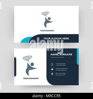 join us, business card design template, Visiting for your company, Modern Creative and Clean identity Card Vector Stock Vector