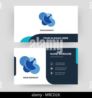 telecom, business card design template, Visiting for your company, Modern Creative and Clean identity Card Vector Stock Vector