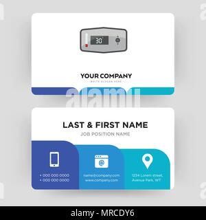 thermostat, business card design template, Visiting for your company, Modern Creative and Clean identity Card Vector Stock Vector