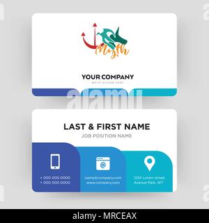 myth, business card design template, Visiting for your company, Modern Creative and Clean identity Card Vector Stock Vector