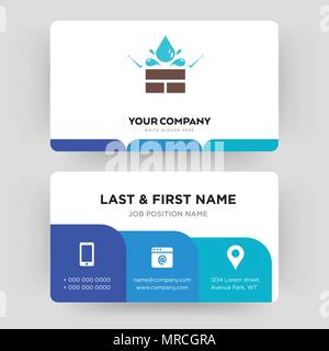 water resistant, business card design template, Visiting for your company, Modern Creative and Clean identity Card Vector Stock Vector