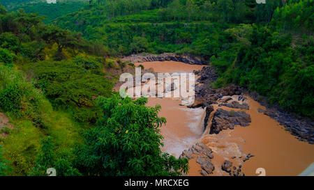 Panorama of rapids and waterfall at Awash river, Ethiopia Stock Photo