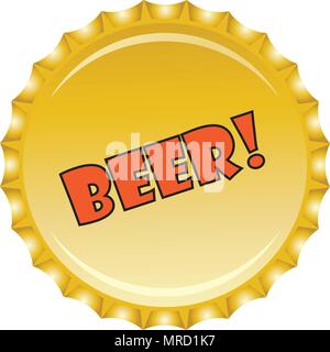 cork from a bottle of beer color vector illustration Stock Vector