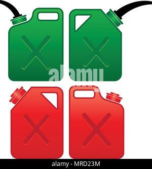 oil and  gas can on a white background vector illustration Stock Vector