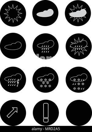 weather forecast icon buttons color vector illustration Stock Vector