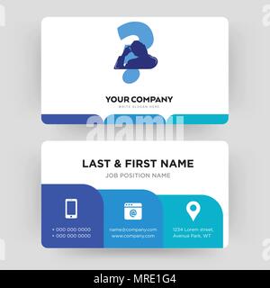 scratching head, business card design template, Visiting for your company, Modern Creative and Clean identity Card Vector Stock Vector