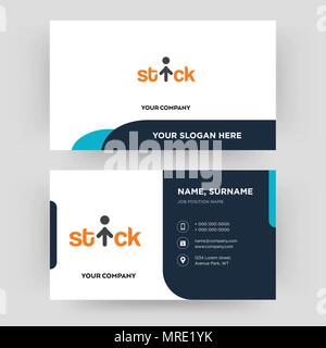 stick figure, business card design template, Visiting for your company, Modern Creative and Clean identity Card Vector Stock Vector