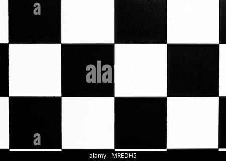 black and white checkered floor Stock Photo