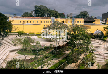 Plaza de la Democracia and the National Museum of Costa Rica in downtown San Jose, Costa Rica. Stock Photo