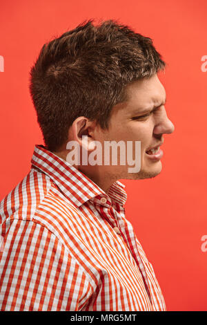 Young man is having toothache. Stock Photo