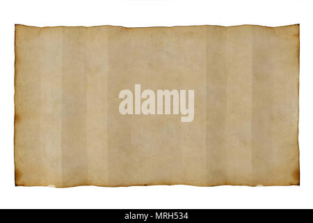 Old blank vintage paper on white background Stock Photo