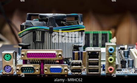 Close-up computer mother board Stock Photo