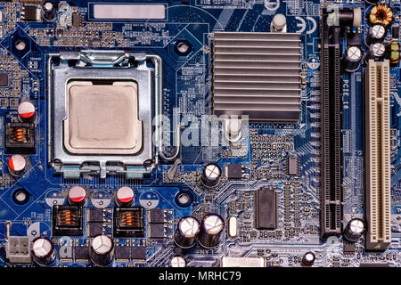 Close-up computer mother board Stock Photo