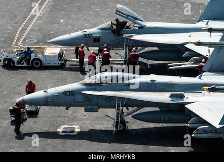 MEDITERRANEAN SEA (June 7, 2017) An F/A-18F Super Hornet attached