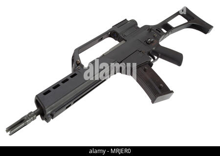 modern assault rifle isolated on a white background Stock Photo