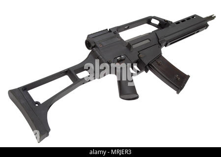 modern assault rifle isolated on a white background Stock Photo