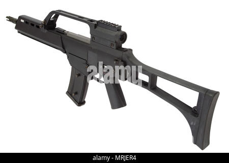 modern assault rifle isolated on a white background Stock Photo