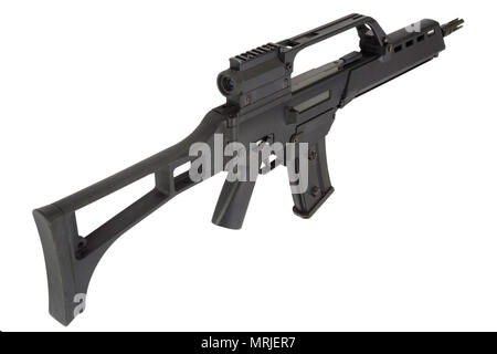 modern assault rifle isolated on a white background Stock Photo