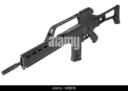 modern assault rifle isolated on a white background Stock Photo