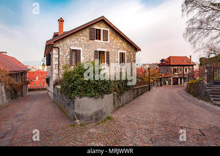 Cozy street in Old Town of Annecy, France Stock Photo