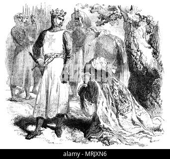 Isaac Komnenos, Isaac of Cyprus pleading with King Richard I, praying