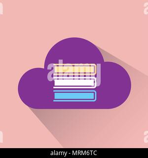 vector design of cloud storage icon documents Stock Vector