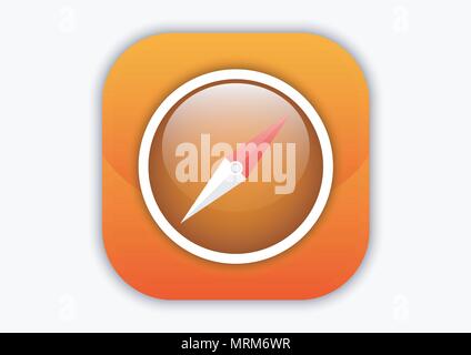 vector design of compass icon mobile application Stock Vector