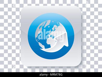 vector design of global transaction banking icon Stock Vector