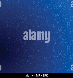 Dark blue shiny bokeh particles abstract vector background Stock Vector
