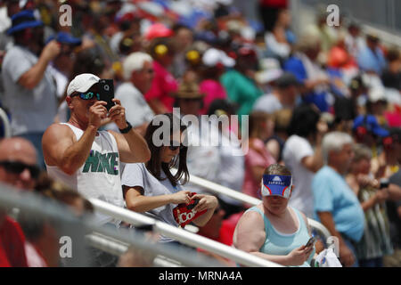 Concord, North Carolina, USA. 26th May, 2018. Fans look on during the Alsco 300 at Charlotte Motor Speedway in Concord, North Carolina. Credit: Chris Owens Asp Inc/ASP/ZUMA Wire/Alamy Live News Stock Photo