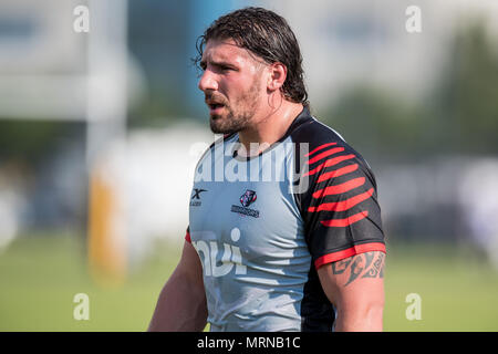 Houston, TX, USA. 26th May, 2018. Alex Tucci of the Utah Warriors during a Major League Rugby match between the Houston SaberCats and the Utah Warriors at Dyer Stadium in Houston, TX. The Warriors won the game 36 to 30.Trask Smith/CSM/Alamy Live News Stock Photo