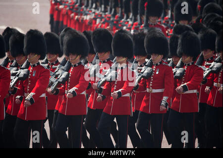 The Mall, London, UK. 26 May 2018. Major General’s Review is held, the first rehearsal for the Queen’s Birthday Parade or Trooping the Colour. Stock Photo