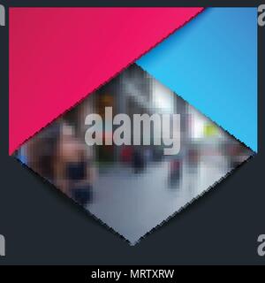 Abstract material design style of colourful vector elements for modern background with layer Stock Vector