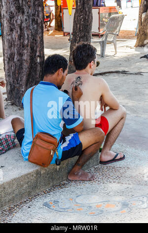 Phuket, Thailand: Tattoo Artist at Work Editorial Stock Photo - Image of  hair, thai: 22969863