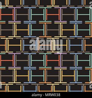 Striped seamless geometric pattern. Black and white texture. Digital background. Stock Vector