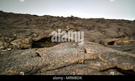 Lava fields around Erta Ale volcano in Danakil, Afar, Ethiopia Stock Photo