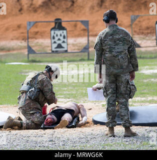 FORT BRAGG, NC - Soldiers of the 528th Sustainment Brigade (Special Operations) (Airborne) participated in the Brigade's 2017 Best Warrior Competition.  The week long ordeal tests the Soldiers' skills and abilities, and proves both to themselves and their leade3rs that they deserve the chance to compete in this year's 1st Special Forces Command Best Warrior Competition to prove they are the best in the community.  While all the Soldiers invovled did their utmost to prove themselves, only one will be qualified to move on to the next level. Stock Photo