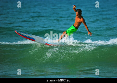 Surfing, Baler, Philippines Stock Photo