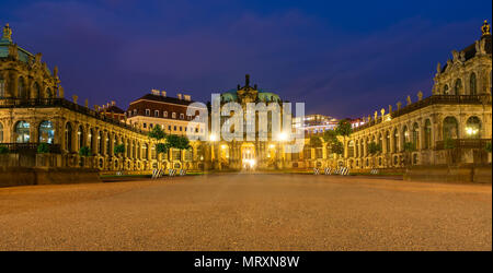 DRESDEN, GERMANY - May 23, 2018: The Glockenspielpavillon (carillon pavilion) in the Zwinger. The Zwinger is a famous palace in Dresden, Germany Stock Photo