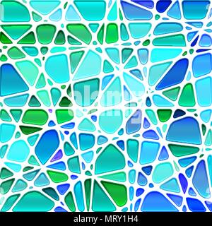 abstract vector stained-glass mosaic background - blue and green Stock Vector