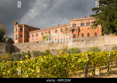 Brolio castle, Gaiole in Chianti, Siena province, Tuscany, Italy. Stock Photo