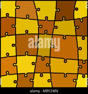 abstract colored puzzle background - yellow and brown Stock Vector