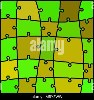abstract colored puzzle background - green and brown Stock Vector