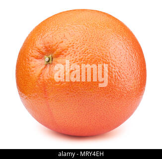 Whole orange grapefruit isolated on the white Stock Photo