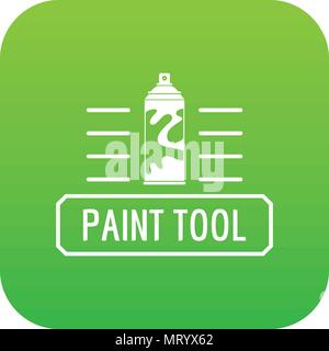 Paint spray icon green vector Stock Vector