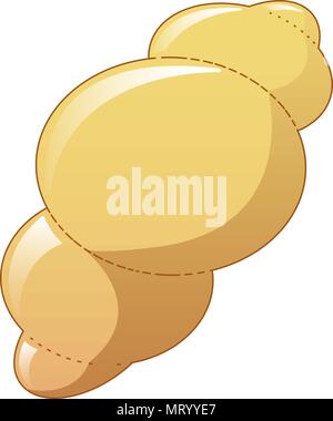 Gnocchi pasta icon, cartoon style Stock Vector