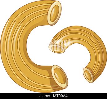 Gobetti pasta icon. Italian food isolated line color icons Stock Vector ...