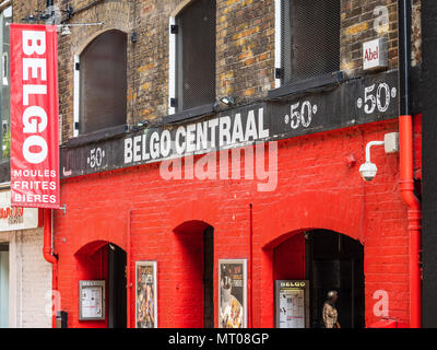 Belgo Centraal Restaurant in Covent Garden London - Belgo is a small chain of modern Belgian type restaurants specialising in moules, frites and beer. Stock Photo