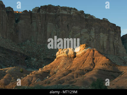 Grand Wash at sunset, Waterpocket Fold, Capitol Reef National Park, Utah Stock Photo